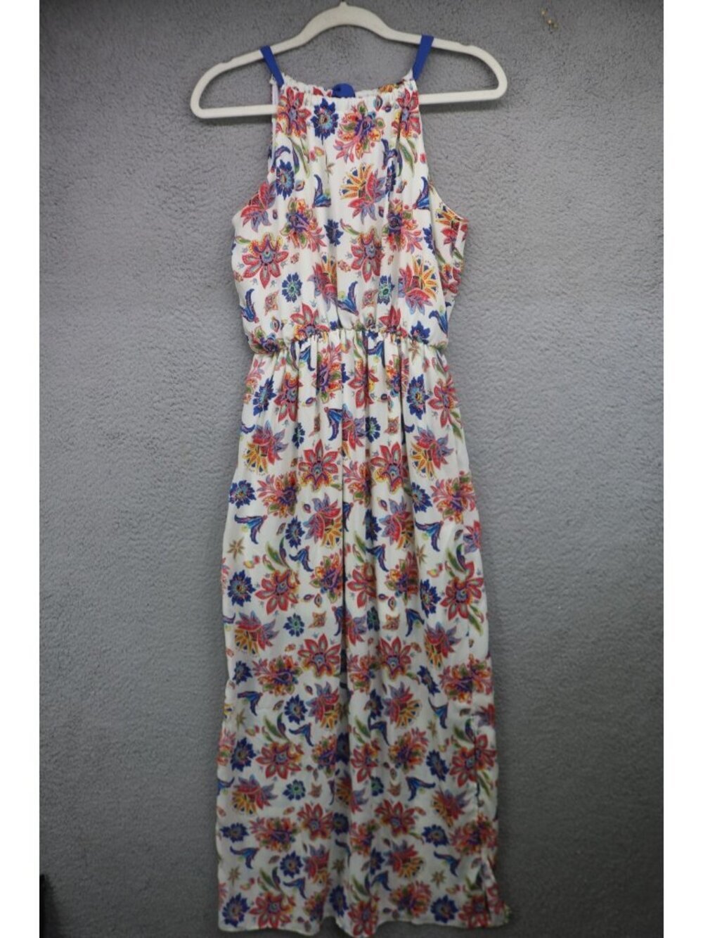 Francescas Birdcage Halter Style Maxi Dress-Medium-Floral-Romantic-Cottagecore